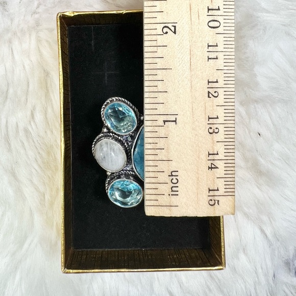 Blue Solar Quartz 925 Ring size 8 - Picture 5 of 7
